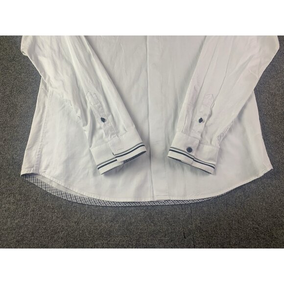 A/X Armani Exchange Slim Mens Cotton Contrast Trim L/S Button Down Shirt Size L - Picture 3 of 12